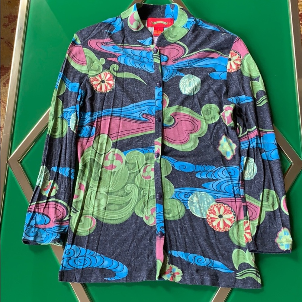 Shanghai Tang Angora shirt/cardigan